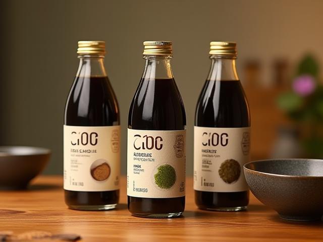 有機味噌と低塩味噌の瓶詰め製品を並べた写真
